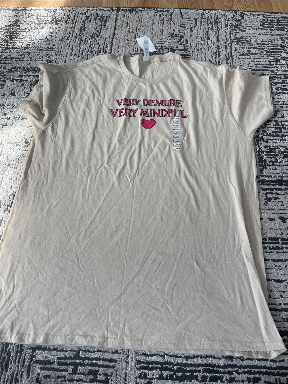 Very Demure Very Mindful Graphic Tee - Beige